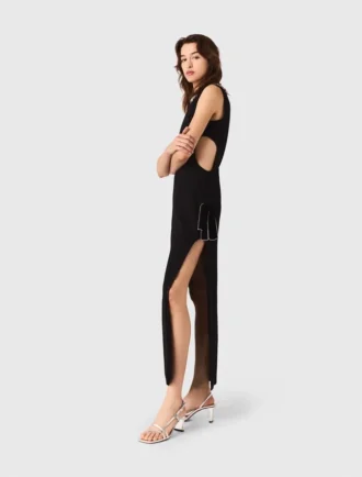 Maxikleid mit Juwelenkragen
