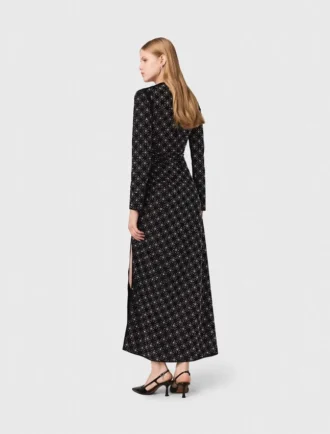 Maxikleid mit Perlen und Strass