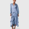 Maxikleid mit Rüschen