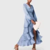 Maxikleid mit Rüschen
