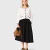 Maxirock mit kontrastierendem Bund Maxirock mit kontrastierendem Bund