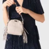 Metallic-Midi-Kleid mit Rüschen