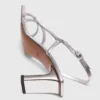 Metallic-Riemchensandalen mit Absatz Metallic-Riemchensandalen mit Absatz