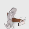 Metallic-Riemchensandalen mit Absatz Metallic-Riemchensandalen mit Absatz