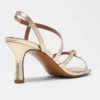 Metallic-Sandalen mit mehreren Riemen