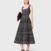 Midi-Kleid aus Jacquard-Strick
