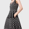 Midi-Kleid aus Jacquard-Strick
