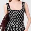 Midi-Kleid aus Jacquard-Strick