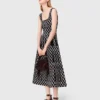 Midi-Kleid aus Jacquard-Strick