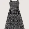 Midi-Kleid aus Jacquard-Strick