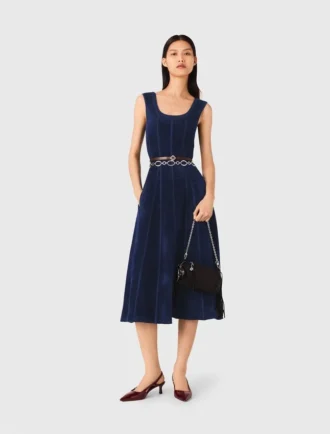 Midi-Kleid aus Samt