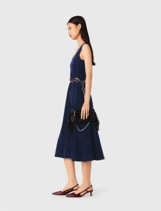 Midi-Kleid aus Samt