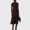 Midi-Strickkleid mit Knöpfen Midi-Strickkleid mit Knöpfen