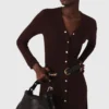 Midi-Strickkleid mit Knöpfen Midi-Strickkleid mit Knöpfen