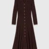 Midi-Strickkleid mit Knöpfen Midi-Strickkleid mit Knöpfen