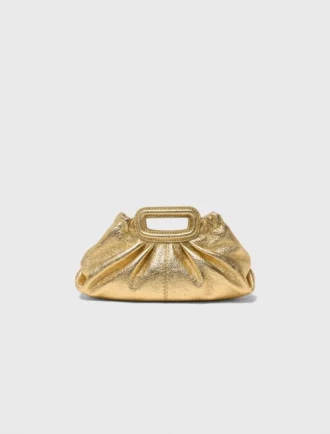 Milpli Mini-Clutch aus Metallic-Leder