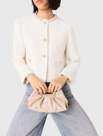 Milpli Mini-Clutch aus Naplak-Leder