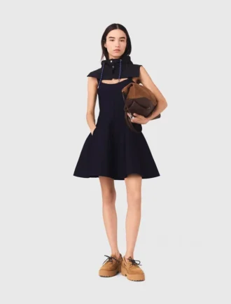 Mini-Babydoll-Kleid aus Strick