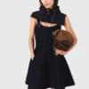 Mini-Babydoll-Kleid aus Strick Mini-Babydoll-Kleid aus Strick