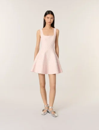 Mini-Jacquard-Strickkleid