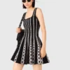 Mini-Jacquard-Strickkleid