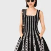Mini-Jacquard-Strickkleid