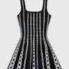 Mini-Jacquard-Strickkleid