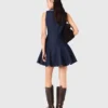Mini-Jeans-Kleid mit Rüschen Mini-Jeans-Kleid mit Rüschen