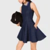 Mini-Jeans-Kleid mit Rüschen Mini-Jeans-Kleid mit Rüschen