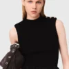 Mini-Kleid aus geripptem Strick und Taft
