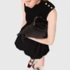 Mini-Kleid aus geripptem Strick und Taft