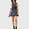 Mini-Kleid mit Bandana-Print Mini-Kleid mit Bandana-Print
