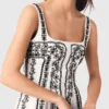 Mini-Kleid mit bestickten Trägern