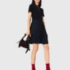 Mini-Kleid mit plissiertem Polokragen Mini-Kleid mit plissiertem Polokragen
