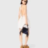 Mini-Kleid mit Stickerei und rückenfreiem Ausschnitt Mini-Kleid mit Stickerei und rückenfreiem Ausschnitt