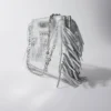 Mini-M-Bag aus geprägtem Leder mit Kette