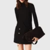 Mini-Rollkragen-Kleid