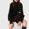 Mini-Rollkragen-Kleid