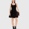 Mini-Skaterkleid aus Samt