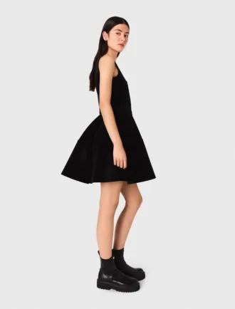 Mini-Skaterkleid aus Samt
