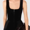 Mini-Skaterkleid aus Samt