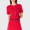 Mini-Strickkleid mit Rippmuster Mini-Strickkleid mit Rippmuster