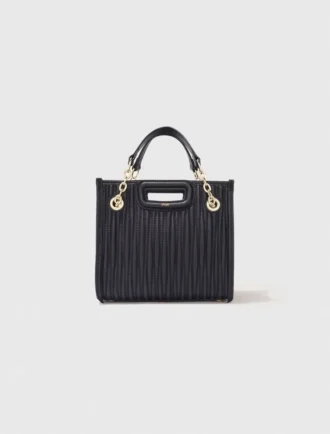 Mini-Tasche aus gestepptem Leder