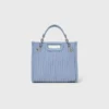 Mini-Tasche aus gestepptem Leder