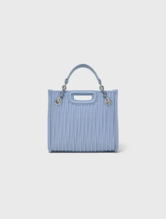 Mini-Tasche aus gestepptem Leder