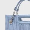Mini-Tasche aus gestepptem Leder