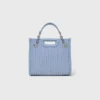 Mini-Tasche aus gestepptem Leder