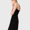 Mini-Trägerloses Leinenkleid