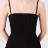 Mini-Trägerloses Leinenkleid