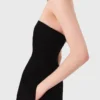 Mini-Trägerloses Leinenkleid